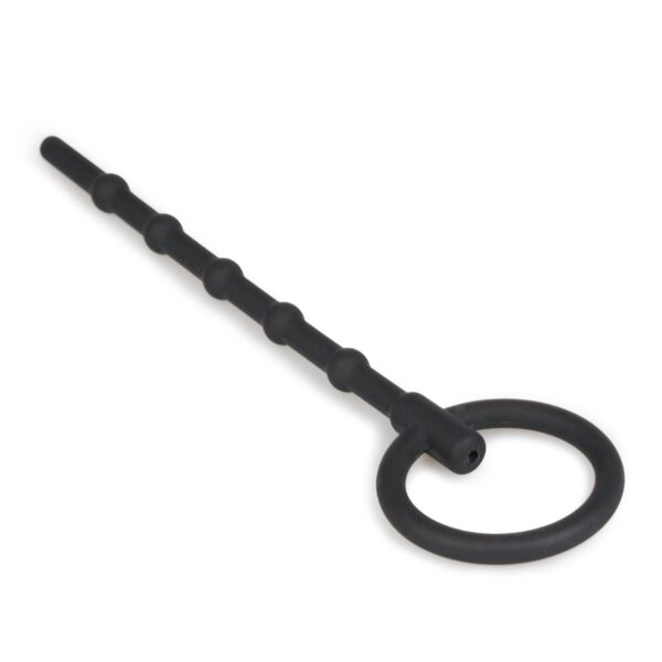 Lange Holle Dilator Met Grote Trekring - Zwart - Afbeelding 3