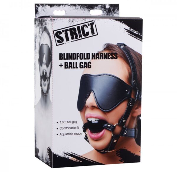 Kunstleren Masker Met Ball Gag - Afbeelding 4