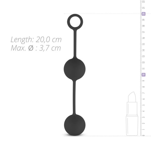 Canon Balls Vaginaballetjes Met Contragewicht - Zwart - Afbeelding 5