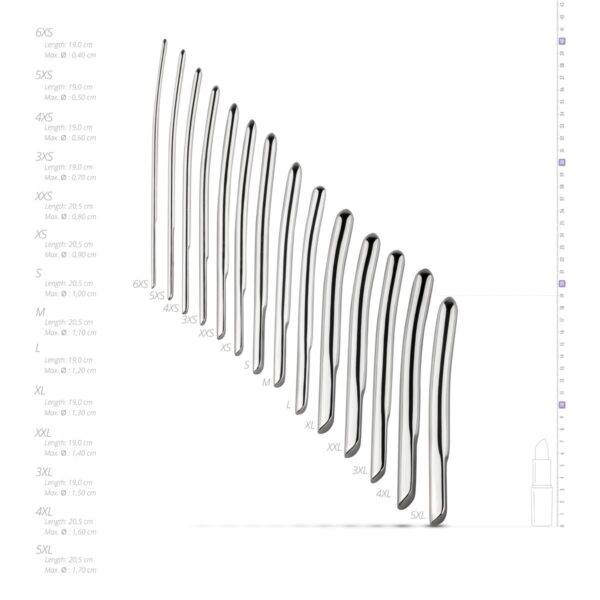 Sinner - Metalen Dilator Set - 14 Stuks - Afbeelding 7