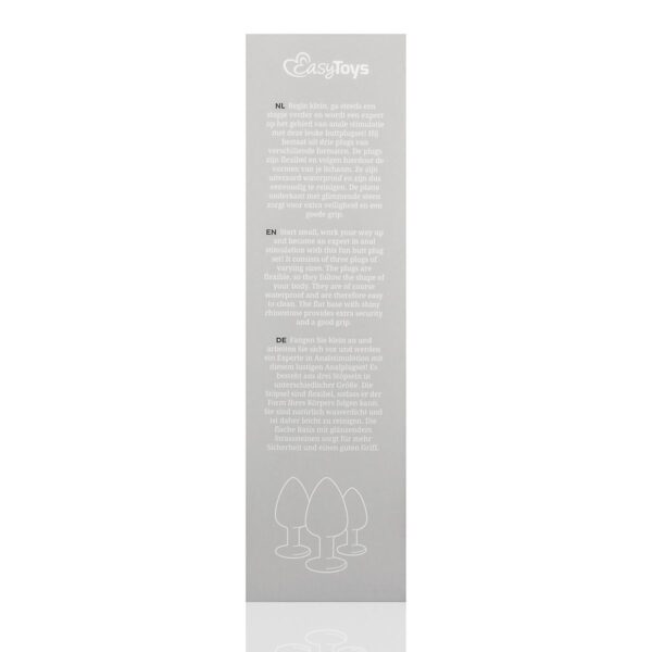 Siliconen Buttplug Met Diamant - Zwart - Afbeelding 7