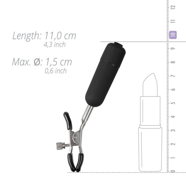 Verstelbare Tepelklemmen Met Bullet Vibrator - Afbeelding 4