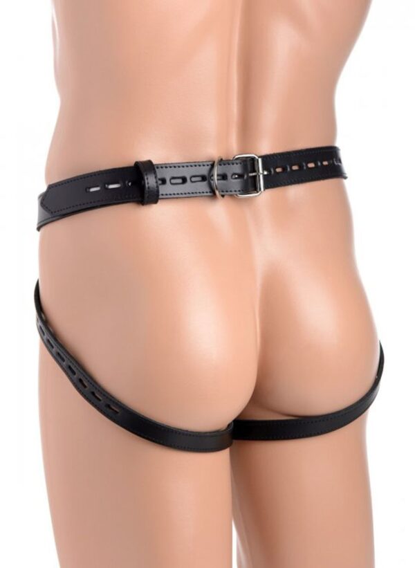 Spiked Leather Kuisheidsgordel Met Spikes - Afbeelding 3