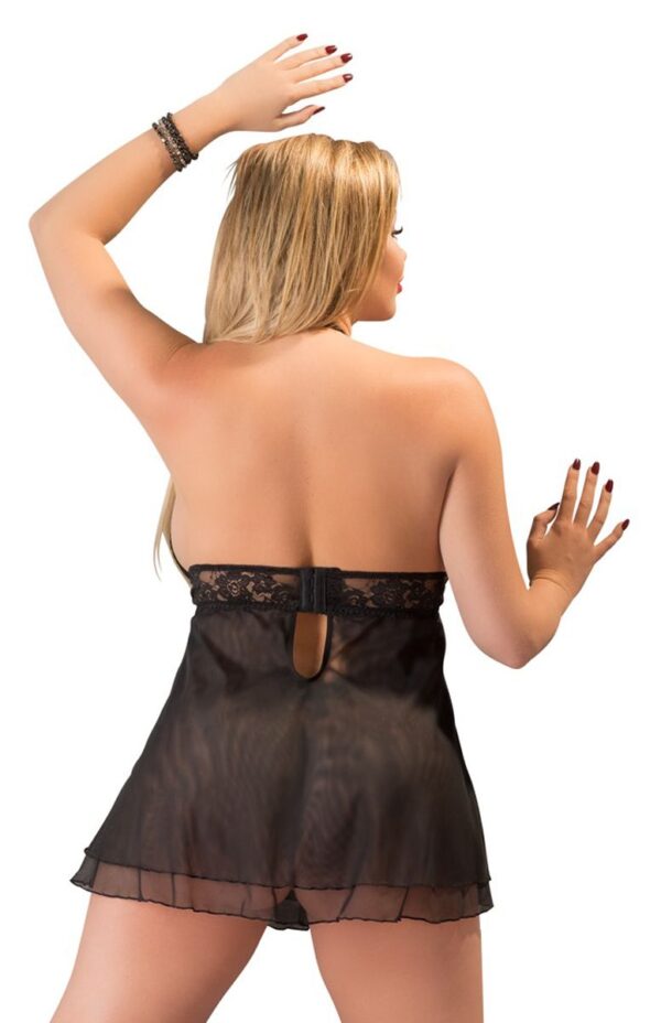 Plus Size Nachtjurkje Met Open Cups - Afbeelding 2