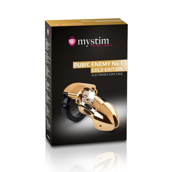 Mystim - Pubic Enemy No1 Cock Cage - Gold Edition - Afbeelding 5