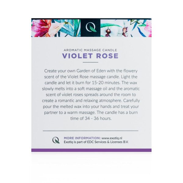 Exotiq Massagekaars Violet Rose - 200g - Afbeelding 6