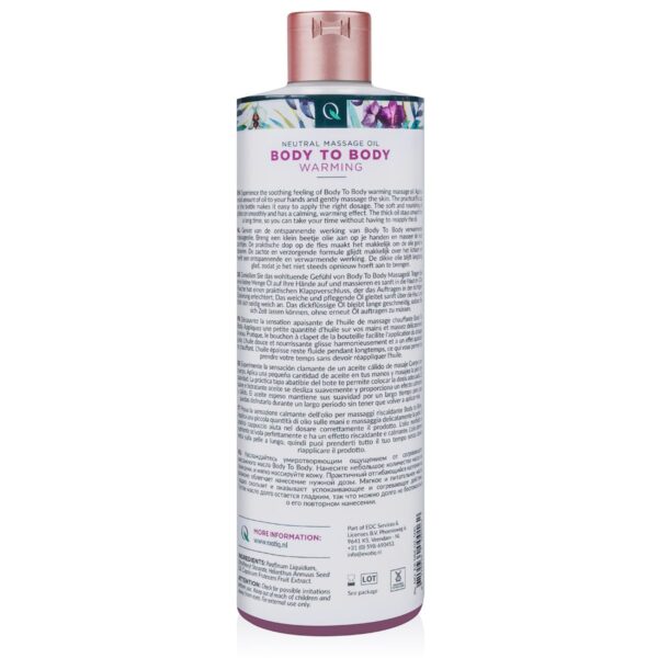 Exotiq Body To Body Verwarmende Massageolie - 500 ml - Afbeelding 3