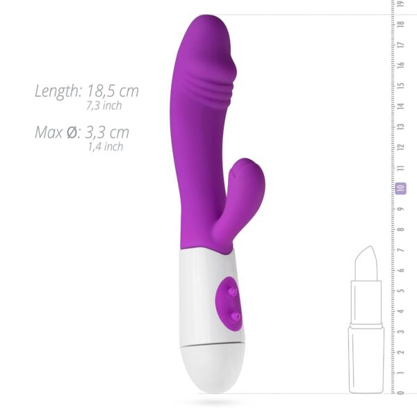 Realistische Rabbit Vibrator - Paars - Afbeelding 13