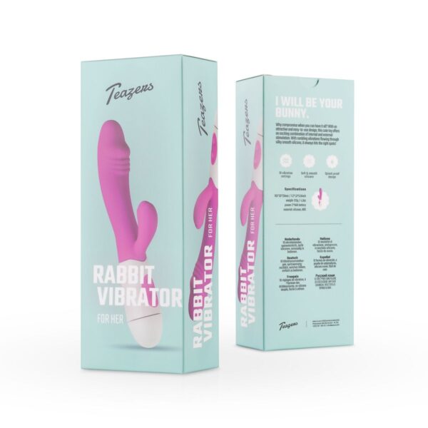 Realistische Rabbit Vibrator - Paars - Afbeelding 3