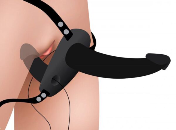 Power Pegger Dubbele Strap-On Vibrator - Afbeelding 5
