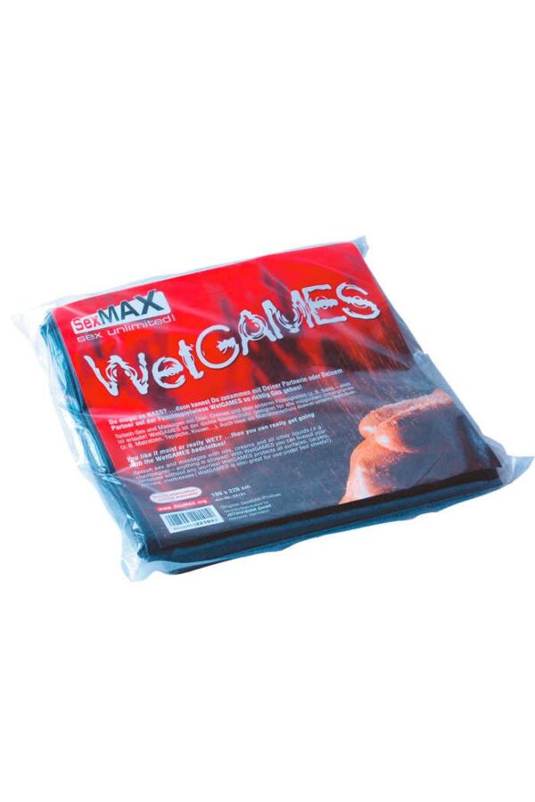 SexMAX WetGAMES Laklaken 180 x 220 cm - Zwart - Afbeelding 2
