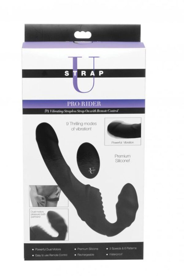 Pro Rider Strapless Strap-on Vibrator - Zwart - Afbeelding 5