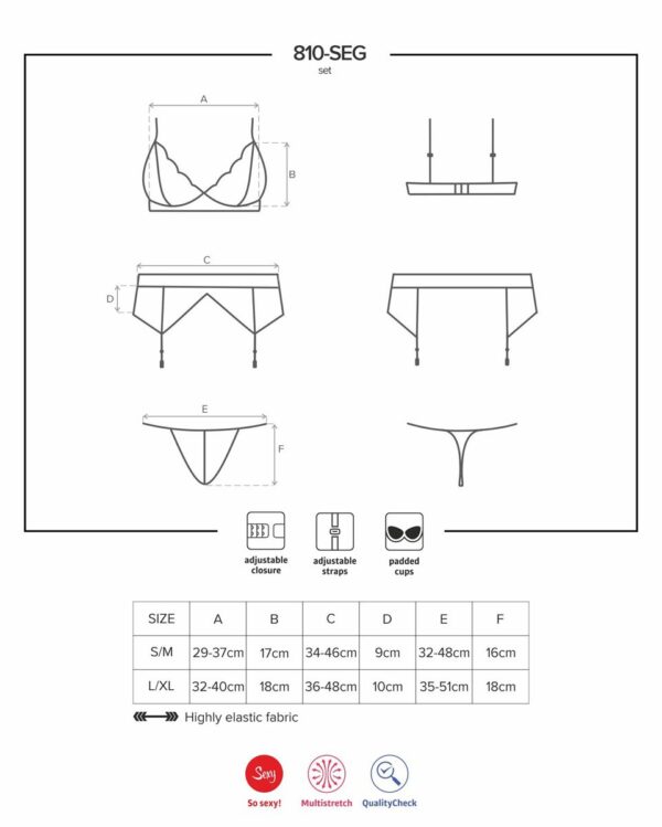 Driedelig Kanten Lingeriesetje - Afbeelding 6