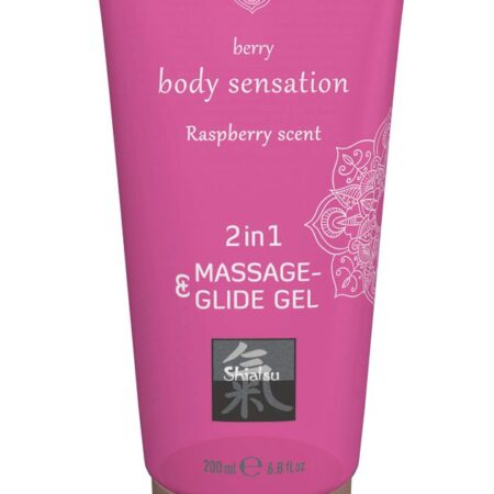 Massage- & Glide Gel 2 in 1 - Framboos