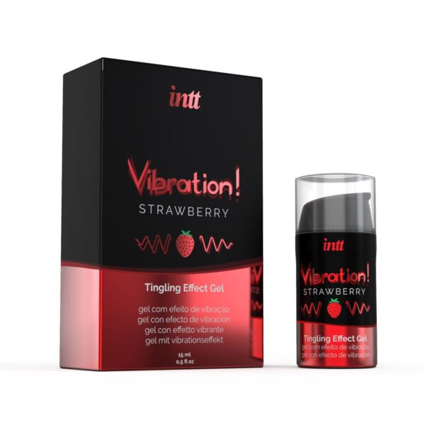 INTT - Vibration! Strawberry Tintelende Gel - Afbeelding 2