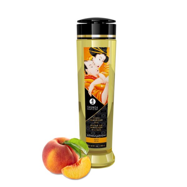 Shunga - Stimulation Massage Olie Peach - 240 ml - Afbeelding 2
