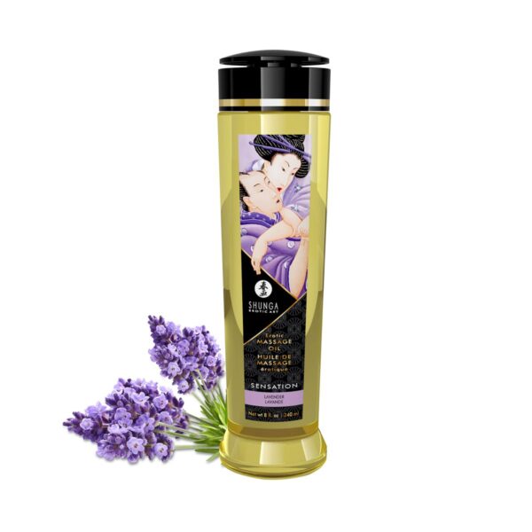 Shunga - Sensation Massage Olie Lavender - 240 ml - Afbeelding 2