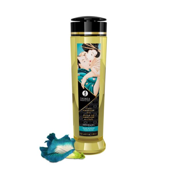 Shunga - Sensual Massage Olie Island Blossoms - 240 ml - Afbeelding 2