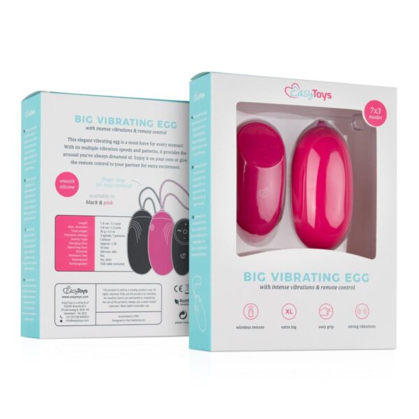XL Vibratie-Ei Met Afstandsbediening - Roze - Afbeelding 5