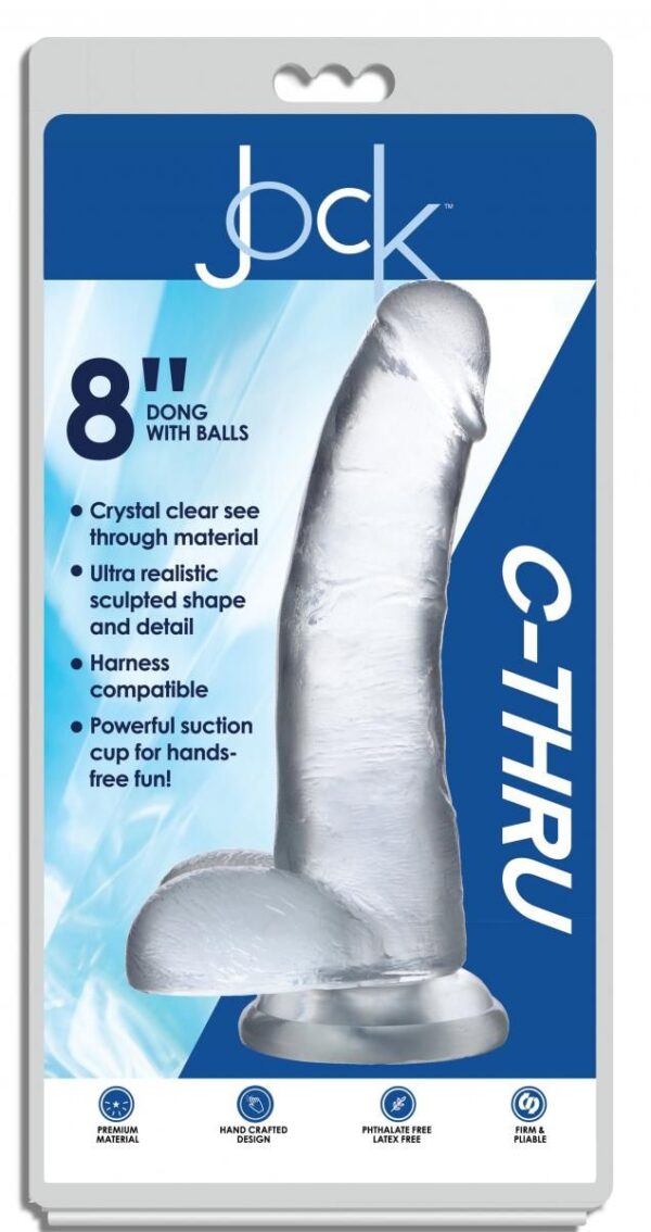 Jock C-Thru Transparante Dildo - 23 cm. - Afbeelding 3