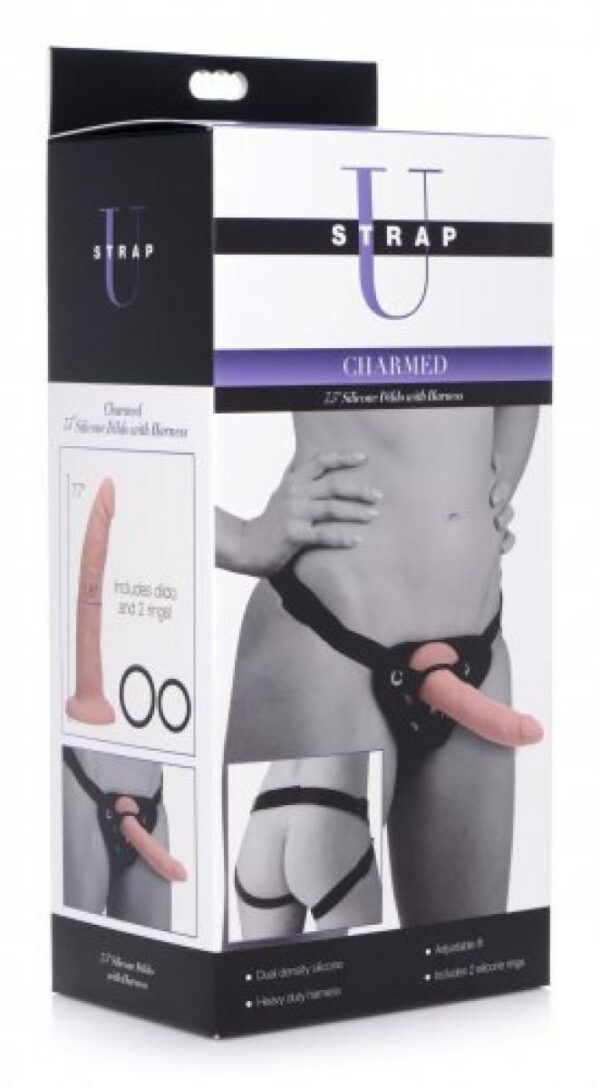 Realistische Dildo Met Harnas - 19.5 cm. - Afbeelding 4