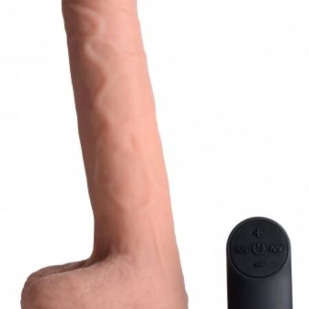Vibrerende & Stotende Realistische XL Dildo Met Balzak - 17.8 cm