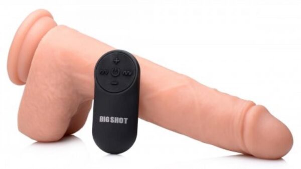Vibrerende & Stotende Realistische XL Dildo Met Balzak - 17.8 cm - Afbeelding 2