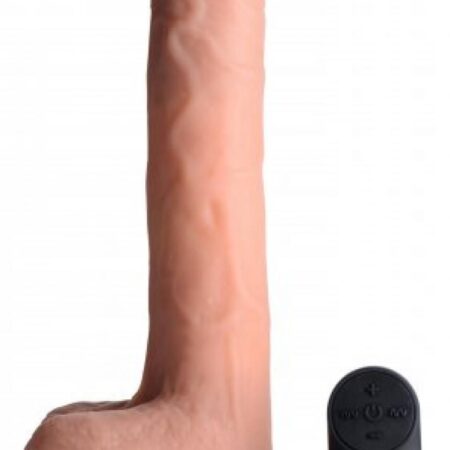 Vibrerende & Stotende Realistische XL Dildo met Zuignap en Ballen -16.5 cm