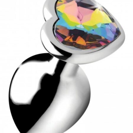 Rainbow Heart Buttplug - Middel
