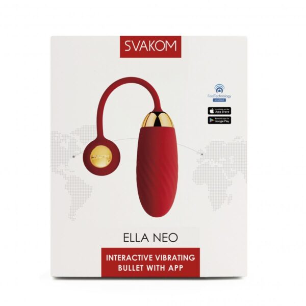 SVAKOM - Ella Neo Vibratie Eitje App Controlled - Red - Afbeelding 3
