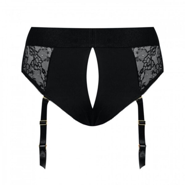Diva Luxe Kanten Strap On Harnas met Jarretels - Afbeelding 2