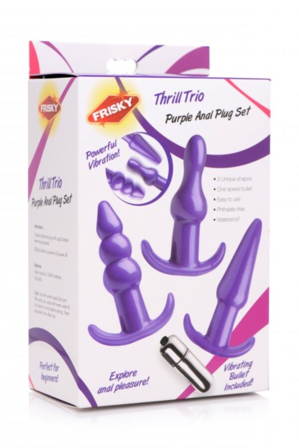 Thrill Trio Anaal Plug - Set Van 3 - Paars - Afbeelding 2