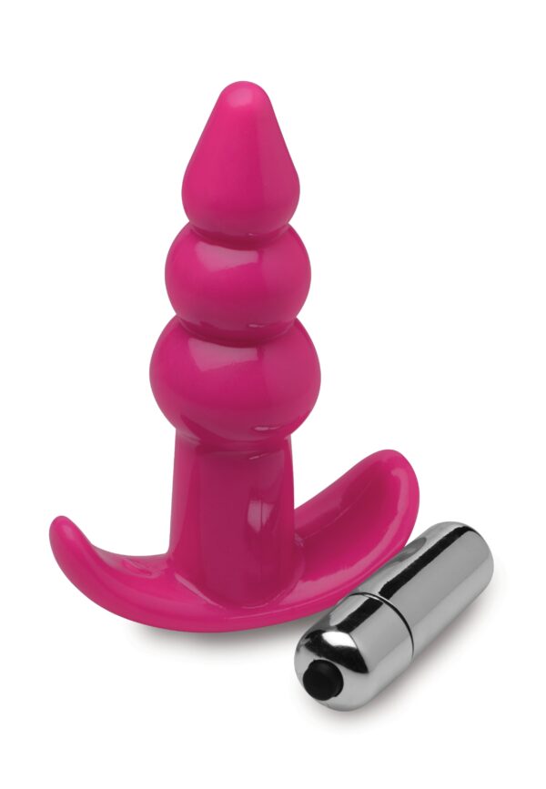 Bubbling Vibrerende Anaalplug Met Ribbels - Afbeelding 3