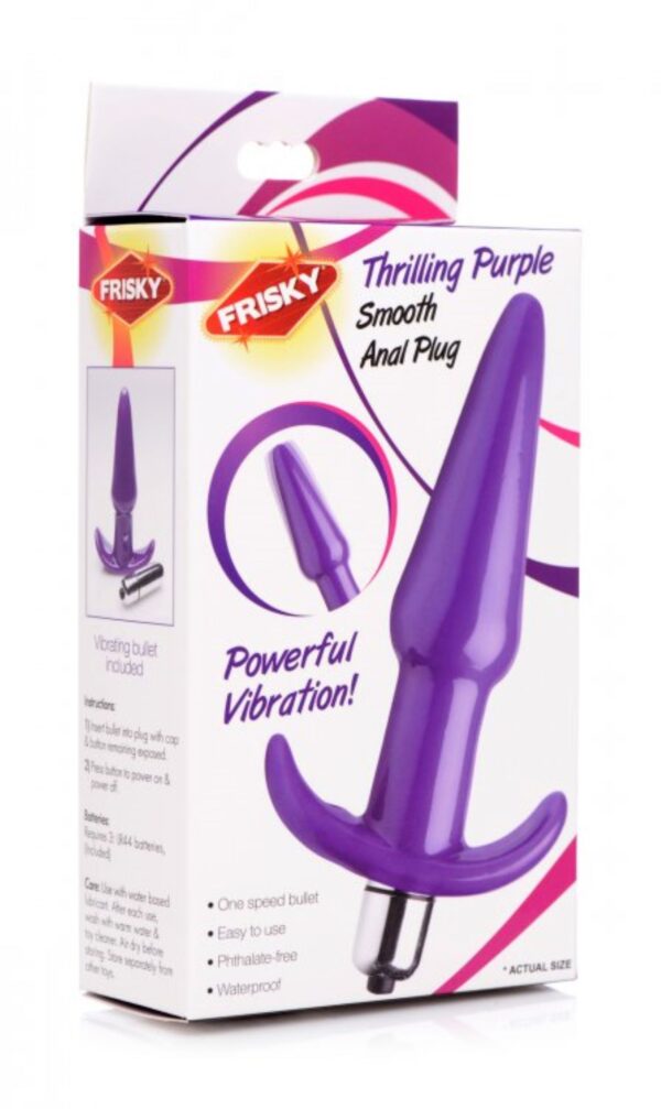 Smooth Vibrerende Anaalplug - Paars - Afbeelding 4