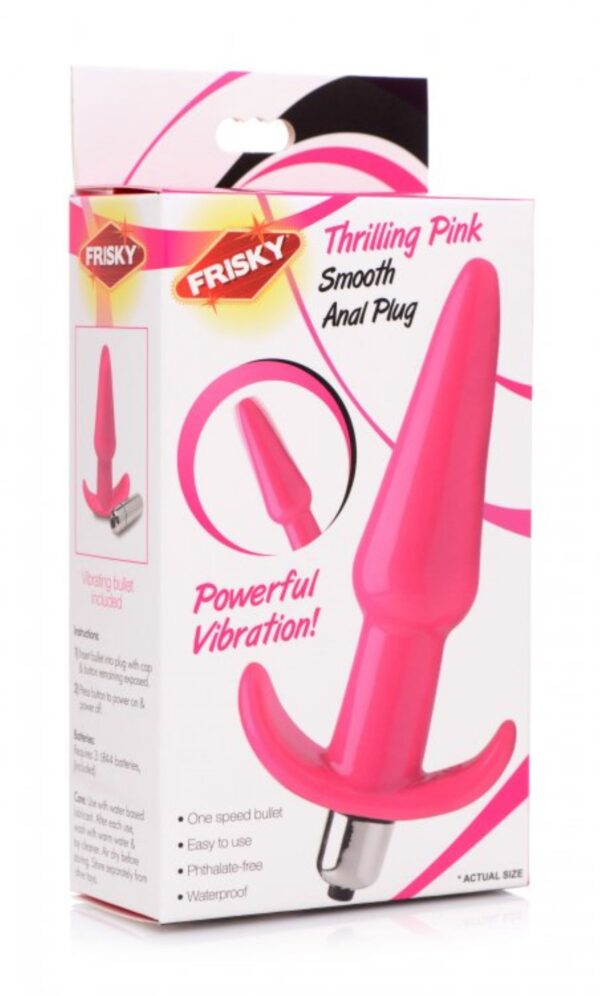 Smooth Vibrerende Anaalplug - Roze - Afbeelding 4