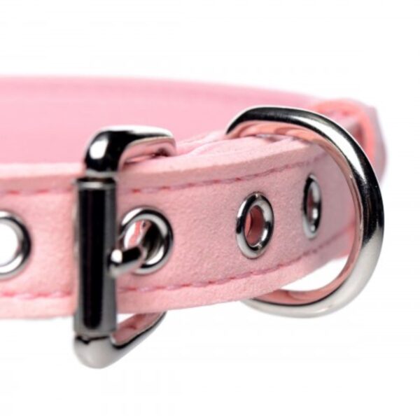 Golden Kitty Collar Met Kattenbelletje - Roze/Zilver - Afbeelding 2