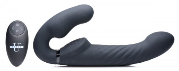 Swirl Vibrerende Strapless Strap-On - Black - Afbeelding 2