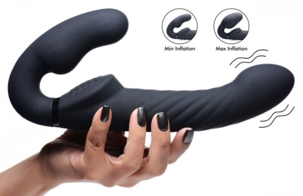 Swirl Vibrerende Strapless Strap-On - Black - Afbeelding 5