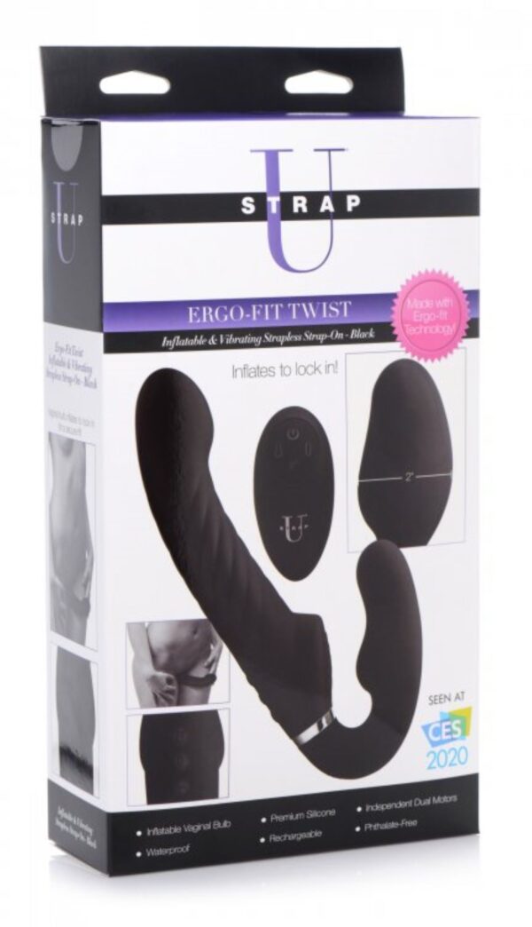 Swirl Vibrerende Strapless Strap-On - Black - Afbeelding 6