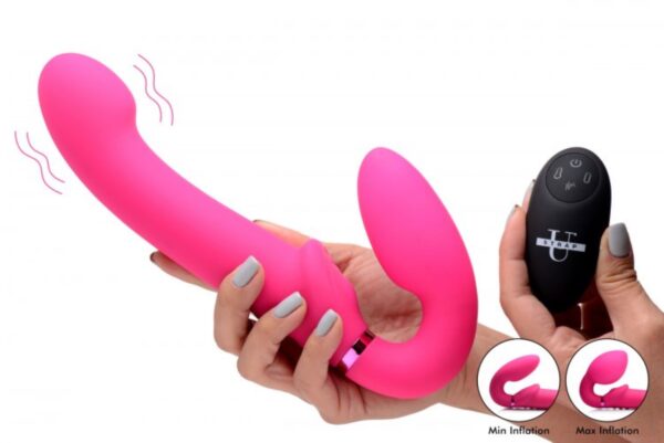 G-Pulse Vibrerende Strapless Strap-On Vibrator Met Afstandsbediening - Roze - Afbeelding 2