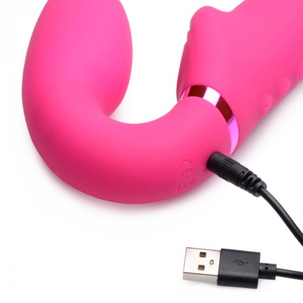 G-Pulse Vibrerende Strapless Strap-On Vibrator Met Afstandsbediening - Roze - Afbeelding 5