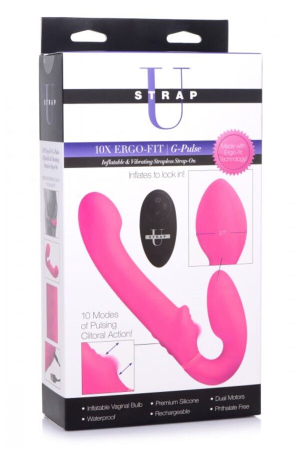 G-Pulse Vibrerende Strapless Strap-On Vibrator Met Afstandsbediening - Roze - Afbeelding 8