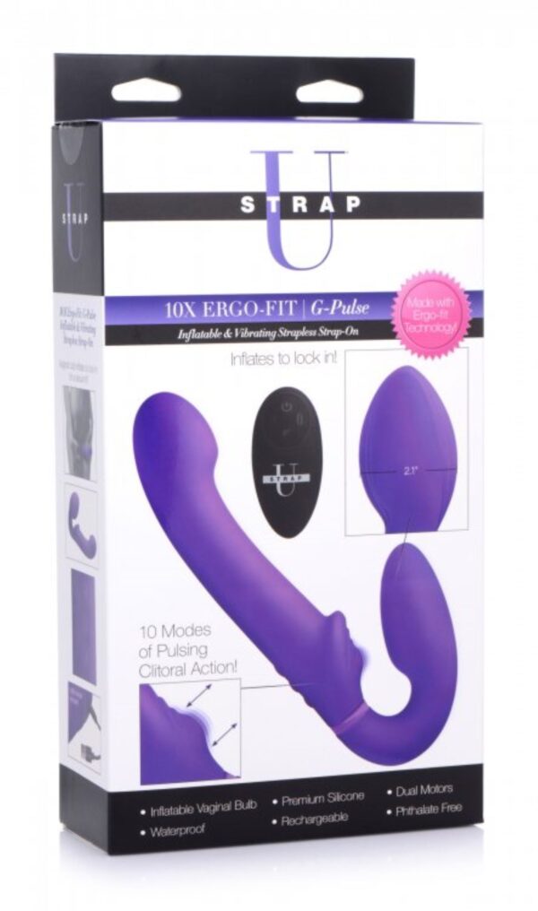 G-Pulse Vibrerende Strapless Strap-On - Paars - Afbeelding 8