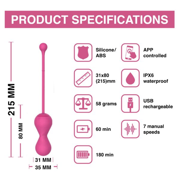 Magic Motion - Smart Kegel Master Balls Roze - Afbeelding 5