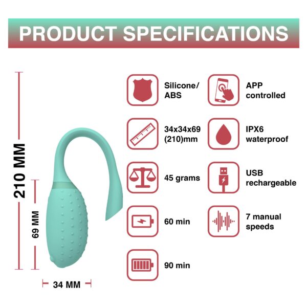 Magic Motion - Fugu Smart Wearable Vibrator - Groen - Afbeelding 5
