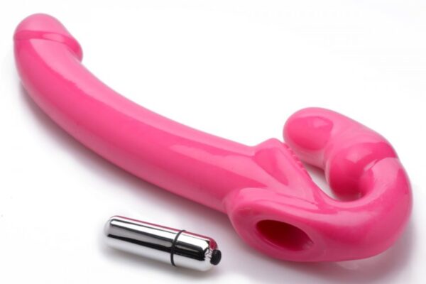 Revolver Vibrerende Strapless Strap-On XXL - Roze - Afbeelding 3
