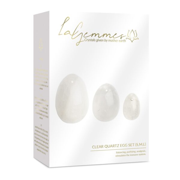 La Gemmes - 3-delige Yoni Egg Set - Bergkristal - Afbeelding 2