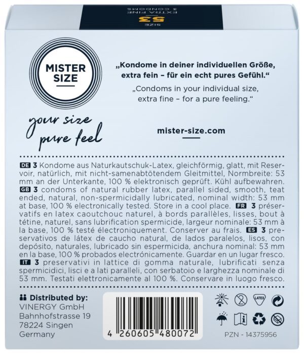 MISTER.SIZE 53 mm Condooms 3 stuks - Afbeelding 3