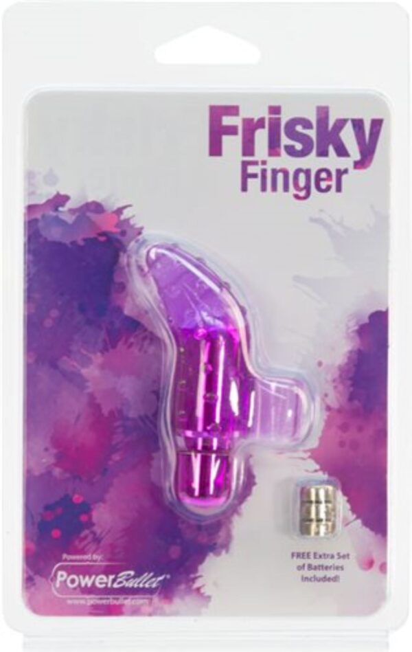 Frisky Vinger Vibrator Met Bullet - Paars - Afbeelding 2