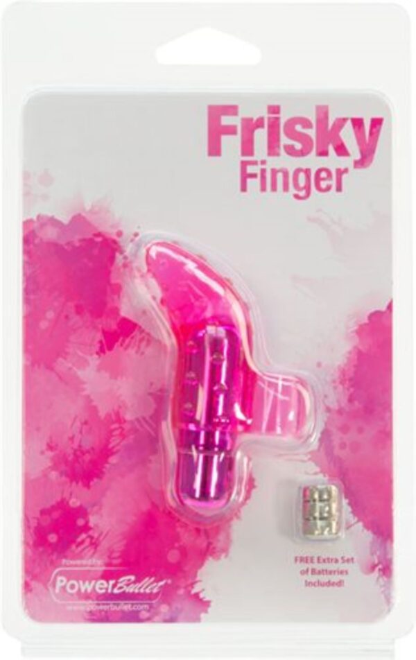 Frisky Vinger Vibrator Met Bullet - Roze - Afbeelding 2
